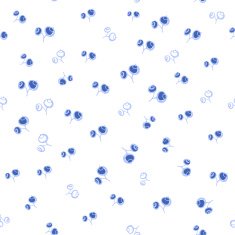 Seamless pattern of blueberries