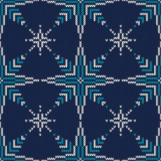 Christmas Seamless Knitted Sweater Design with Stars N3