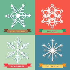 Snowflake Christmas decoration vector elements