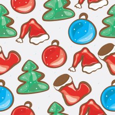 Chrismas cookies seamless background