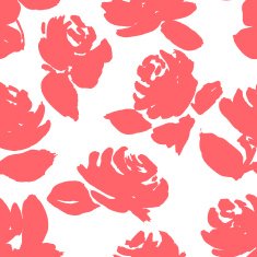 Silhouette of hand drawn Roses N2