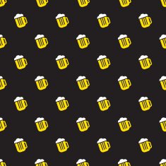 Simple bright beer mug seamless pattern
