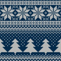 Winter Holiday Seamless Knitting Pattern Ornament for Sweater D N2