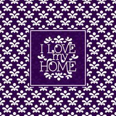 I love my Home lettering in frame on seamless background N5