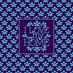 I love my Home lettering in frame on seamless background N6
