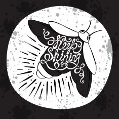 Hand drawn typography poster Phrase Keep shining with Firefly