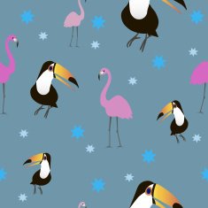 Birds pattern seamless vector illustration