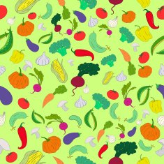 Seamless pattern color vegetables background