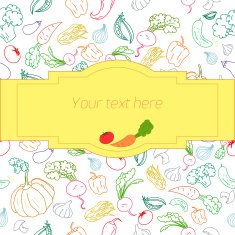 Fresh vegetables with placeholder for text N2