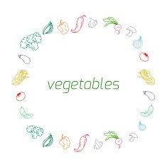 Vegetables text background