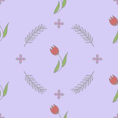 Seamless spring flower vector background pattern