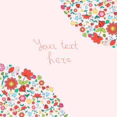 Flowers text placeholder corner N2
