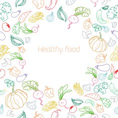 Text placeholder healthy vegetables background