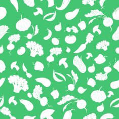 Seamless pattern green vegetables background