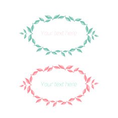 Spring floral circle ornament with text N3