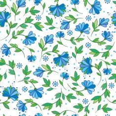 Vector seamless illustration with flowers N5