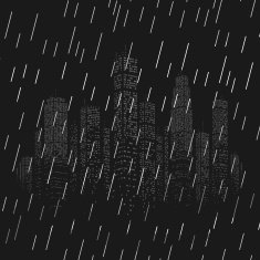 Rain in the City Vector Background