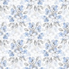 Branch with delicate flowers Seamless pattern 2