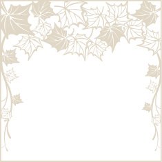 Autumn pattern with maple leaves Template for cut