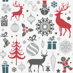 Christmas and New Year's seamless pattern N14