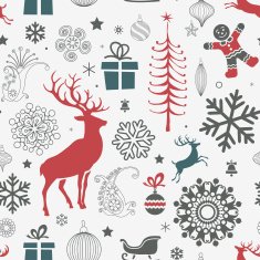 Christmas and New Year's seamless pattern N15