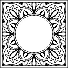 Sketch for floral frame