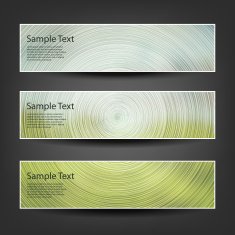 Set of Colorful Bright Horizontal Headers and Banners N4