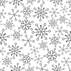 Seamless pattern with Christmas snowflakes N3