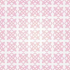 Seamless abstract white pattern with pink decorative elements