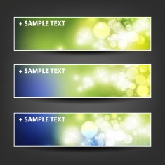 Set of Colorful Sparkling Bright Horizontal Headers and Banners N16 ...