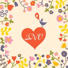 Floral postcard Spring - Illustration