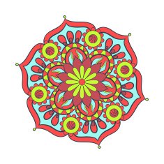 Zentangle stylized elegant color Mandala for coloring page Hand