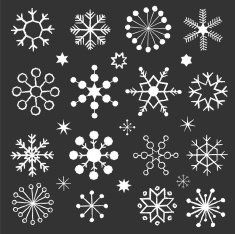 Chalkboard Snowflakes N2