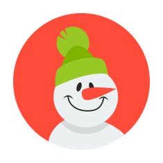 snowman flat icon N6