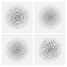 Set of striped abstract forms