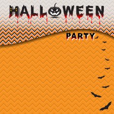 Halloween party with seamless pattern background