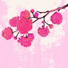Hand drawn brunch with peony and copy space N2