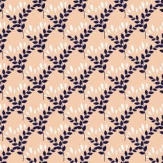 seamless pattern with blue plants N2