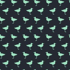 Seamless pattern with seagull silhouettes N2