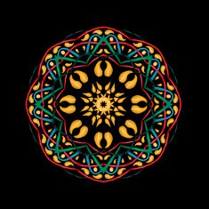 Golden Mandala Ethnic abstract decorative elements