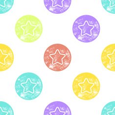 Sea Star Pattern on White Background N2