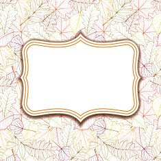Frame labels on background with autumn leaves