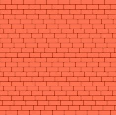 Red brick wall seamless Vector illustration background
