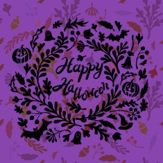Happy Halloween card with pumpkin N11