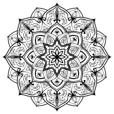 Vector flower mandala