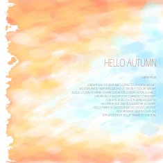 Light love orange yellow blue vintage pastel background on autu