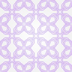 Seamless abstract white pattern with violet fancy ornament