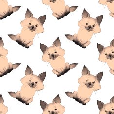 Kitten Cute baby pattern 3