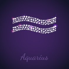 Diamond zodiac Aquarius
