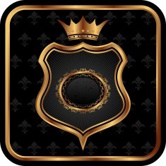 elegant gold heraldry frame